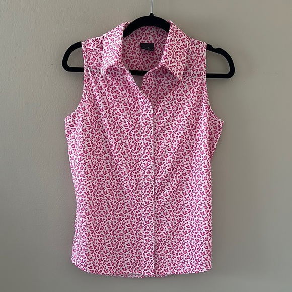 Belyn Key Tops - Belyn Key Women’s Keystone Pink Leopard Print Sleeveless Top Sz Small Golf